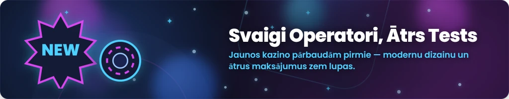 Jauni ārzemju kazino Latvijā 2026